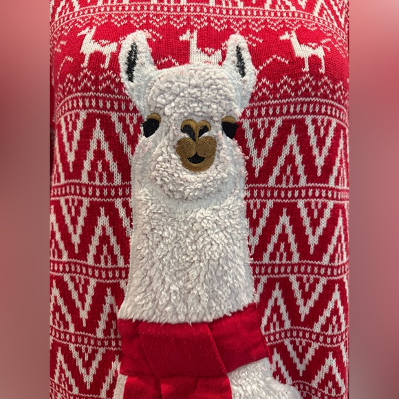 Carbon 100% Cotton Llama ‘Ugly’ Christmas Sweater, Adorable! - Picture 4 of 16